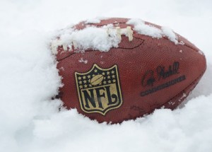 steeler football in snow
