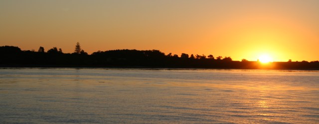 SA sunset over Robben Island