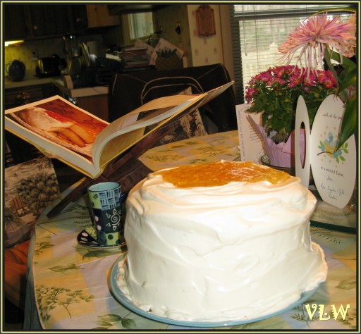 Easter cake on table
